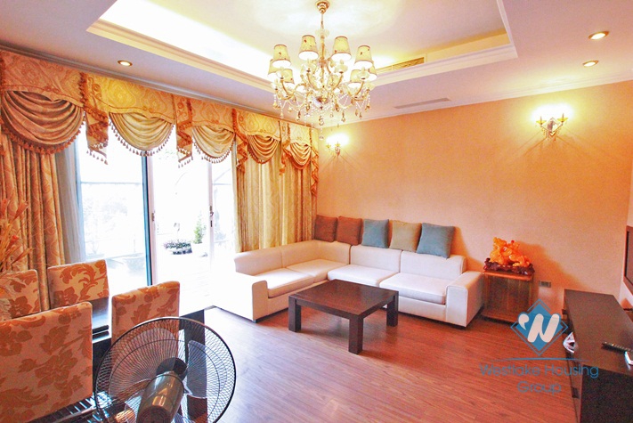 One bedroom apartment with a huge back yard garden for rent on Xuan Dieu